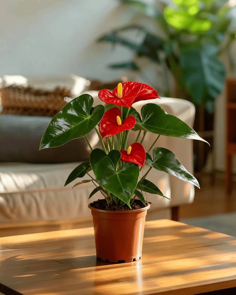 Kırmızı Flamingo Çiçeği – Anthurium andreanum 14 cm Saksı